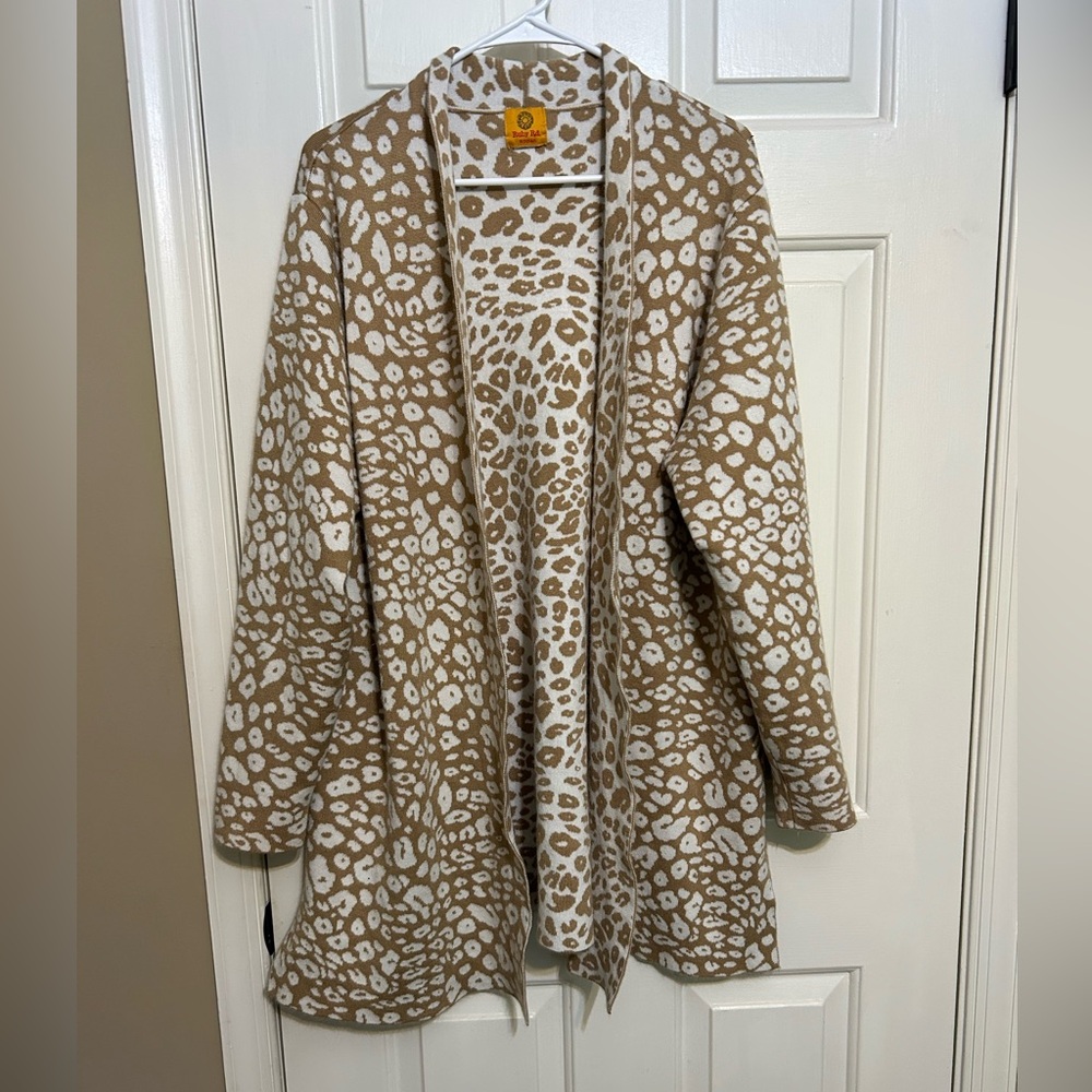 Ruby rd. Leopard cardigan plus size 2x